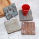 Vintage Style Handmade Wooden Coasters - Pack of 4